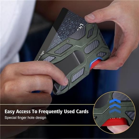 Mens Slim Wallet With Money Clip: Minimalist RFID Blocking Credit Card Holder - Picture 6 of 8